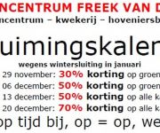 Opruiming!